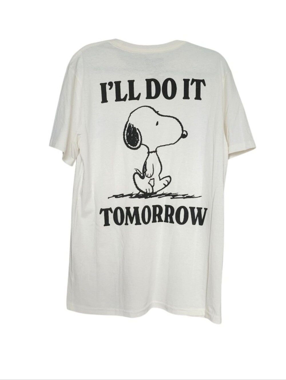 Snoopy 'I'll Do It Tomorrow' White Dog Vintage T-Shirt